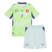 Schweiz Breel Embolo #7 Bortatröja Barn VM 2026 Kortärmad (+ Korta byxor)